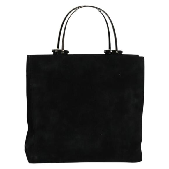 GUCCI Hand Bag Suede Black Silver 002 002 - Picture 1 of 16